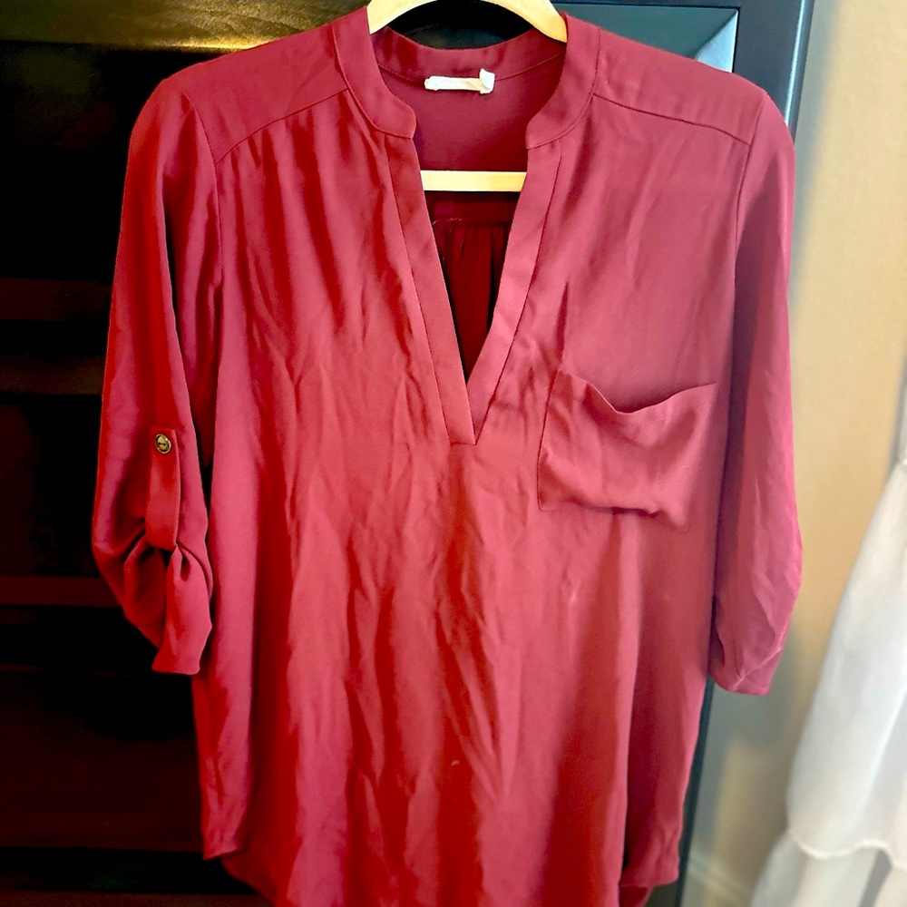 Maroon top